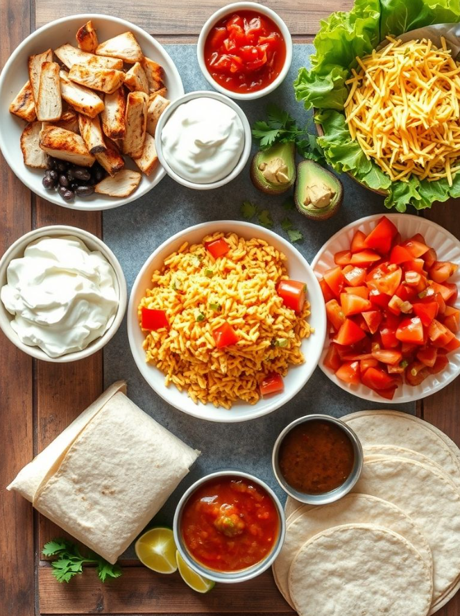 Chicken Burrito ingredients