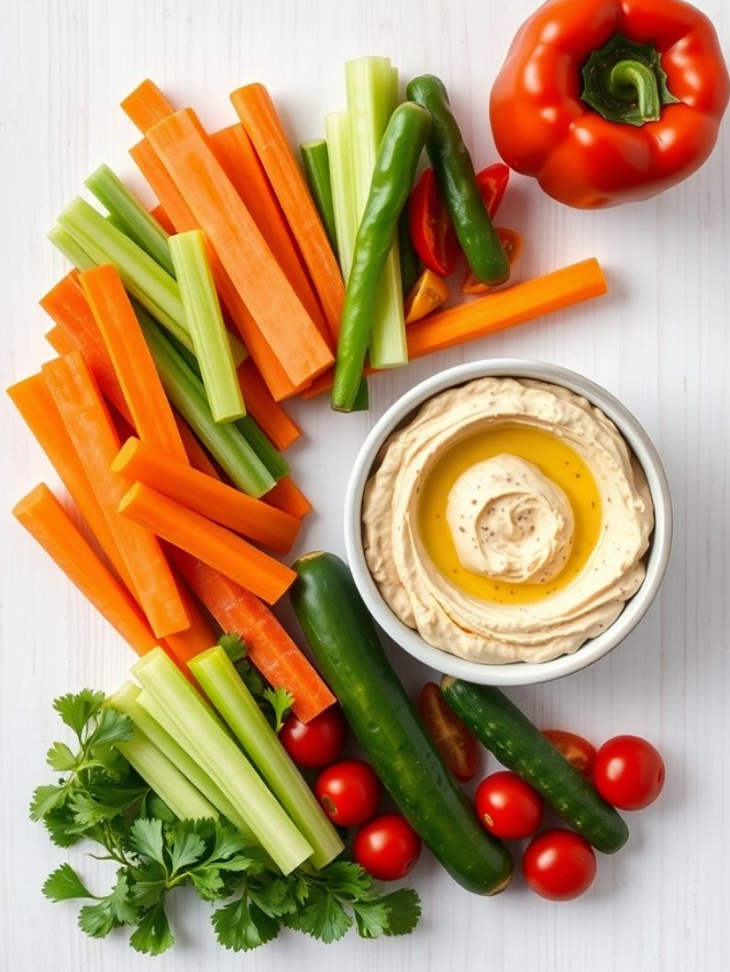 Veggie Sticks with Hummus ingredients